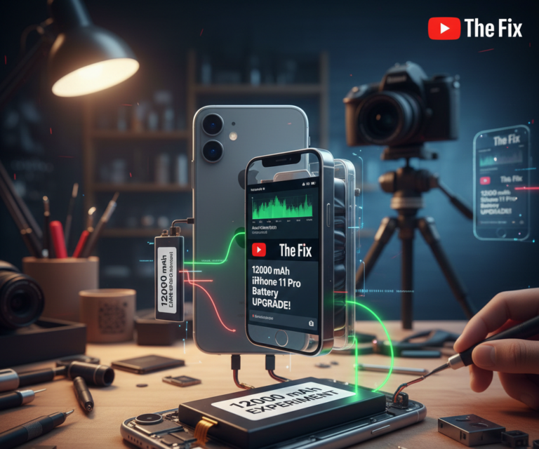 YouTuber pasang baterai iPhone 11 Pro 12000 mAh dengan kapasitas lebih besar dari versi original