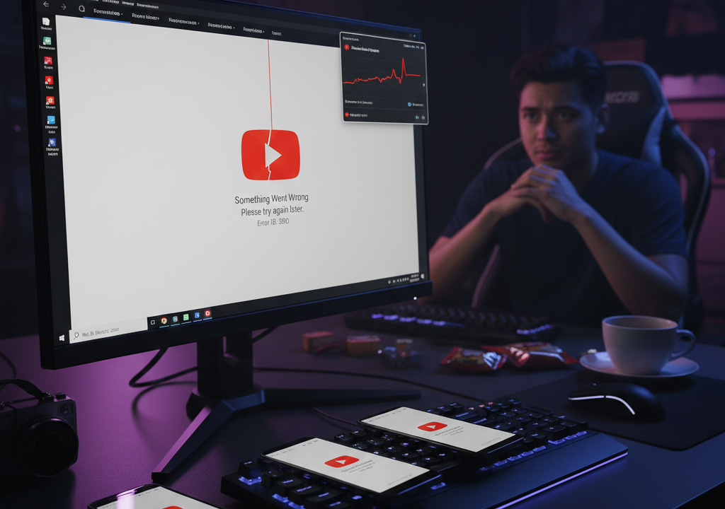 YouTube tidak bisa diakses dan hanya menampilkan layar putih pada 18 Februari 2026