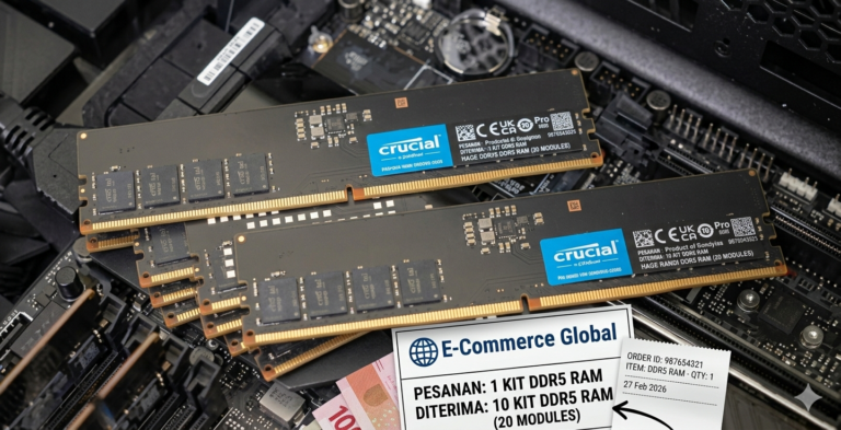 Pesan 1 RAM dapat 10 kit DDR5 karena kesalahan pengiriman gudang