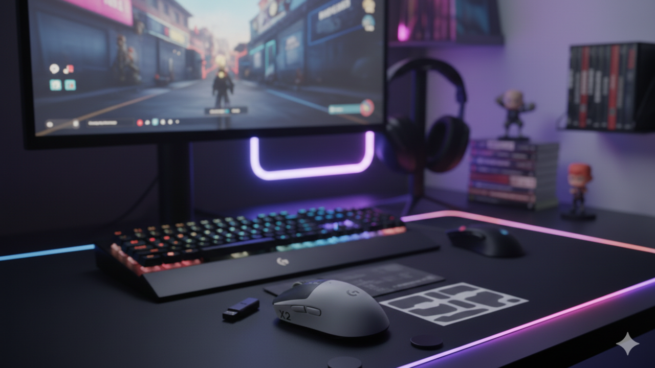 Sensor HERO 2 Logitech PRO X2 SUPERSTRIKE dengan teknologi Power of 8 dan 8kHz polling rate