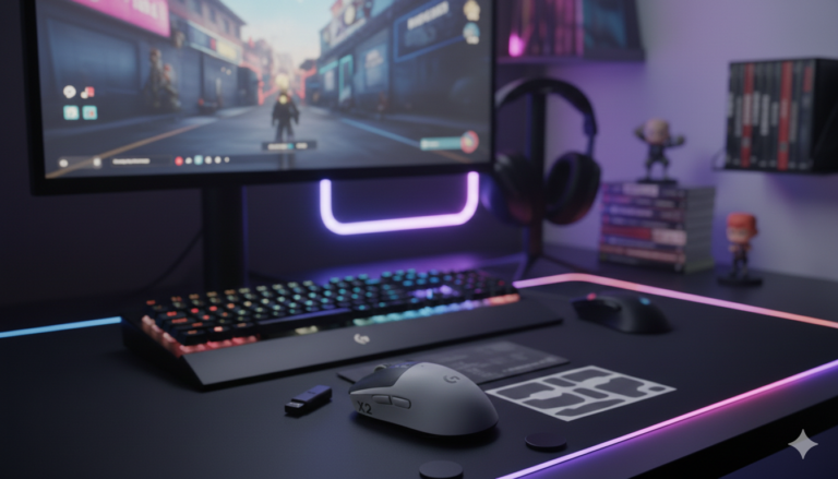 Sensor HERO 2 Logitech PRO X2 SUPERSTRIKE dengan teknologi Power of 8 dan 8kHz polling rate