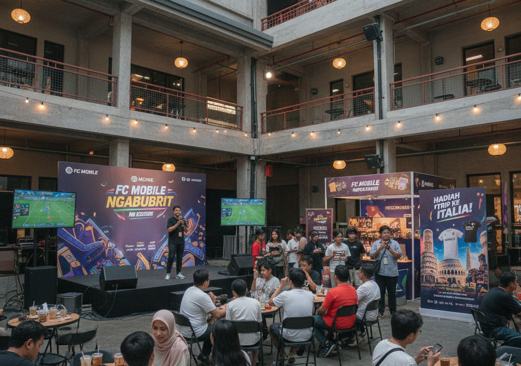 FC Mobile Ngabuburit di M Bloc Space dengan booth mini games sepak bola