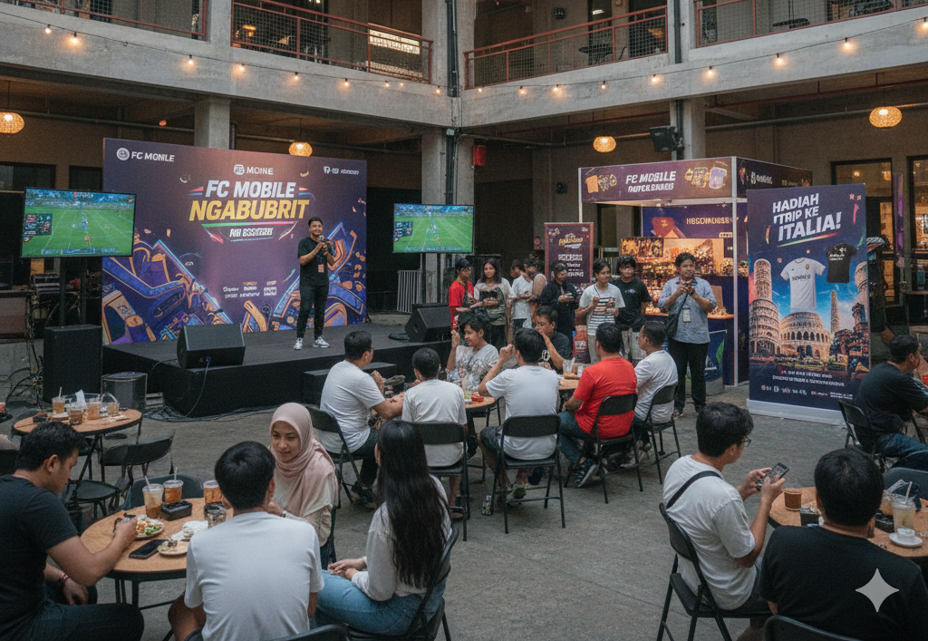 FC Mobile Ngabuburit di M Bloc Space dengan booth mini games sepak bola