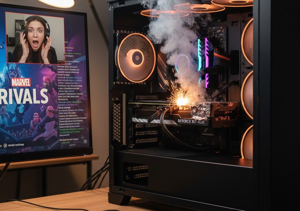 Kabel RTX 4090 berasap dan meleleh akibat konektor 16 pin tidak terpasang sempurna saat live streaming