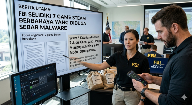 Ilustrasi FBI menyelidiki tujuh game Steam yang diduga mengandung malware