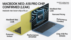 MacBook Neo bocor di situs Apple diduga memakai chip A18 Pro