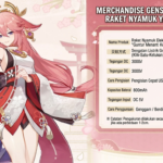 Ilustrasi merchandise Genshin Impact unik berupa raket nyamuk elektrik bertema karakter Yae Miko yang viral di komunitas.