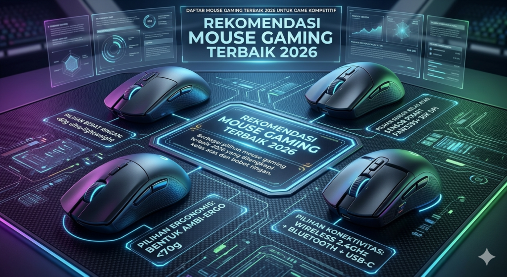 Daftar mouse gaming terbaik 2026 untuk game kompetitif
