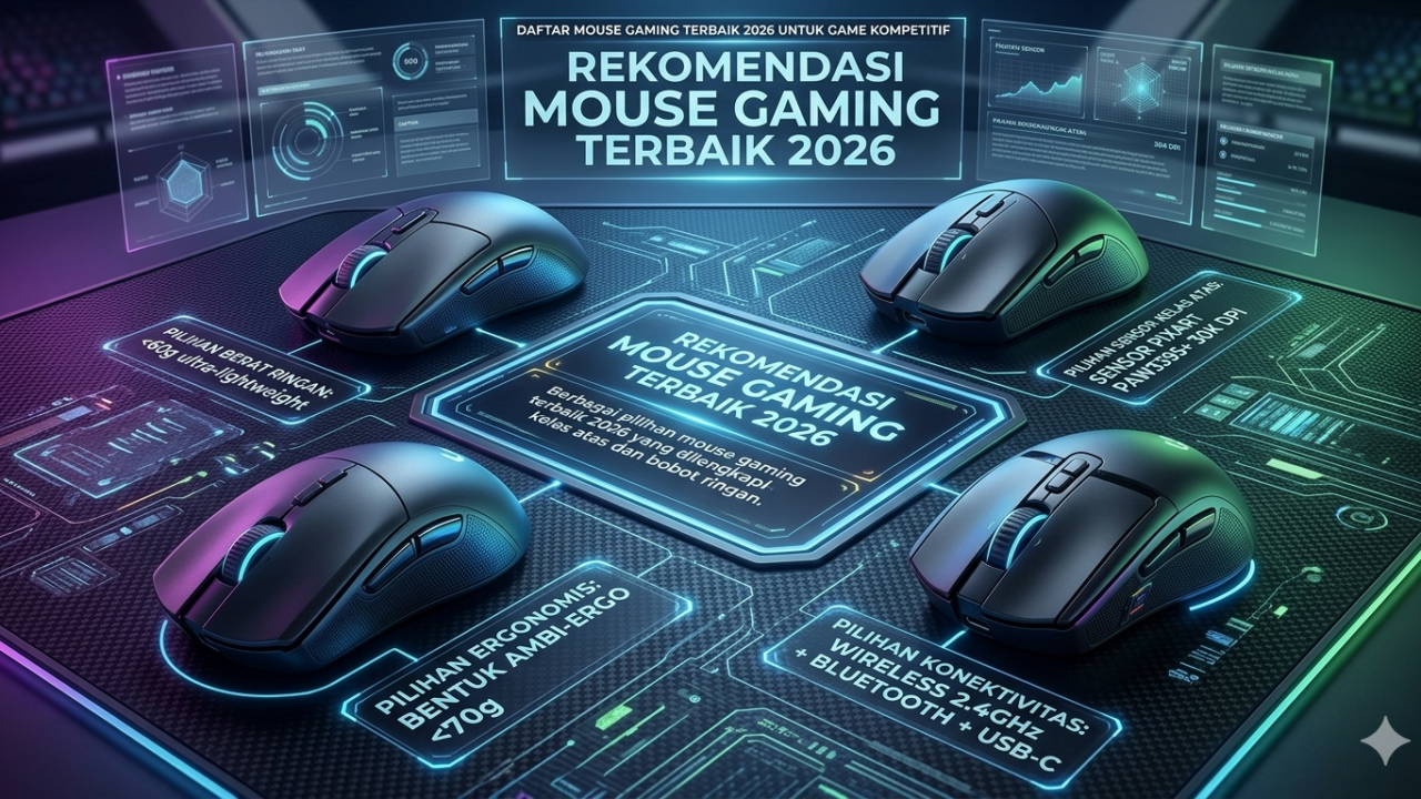 Daftar mouse gaming terbaik 2026 untuk game kompetitif