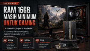RAM 16GB minimum untuk gaming modern