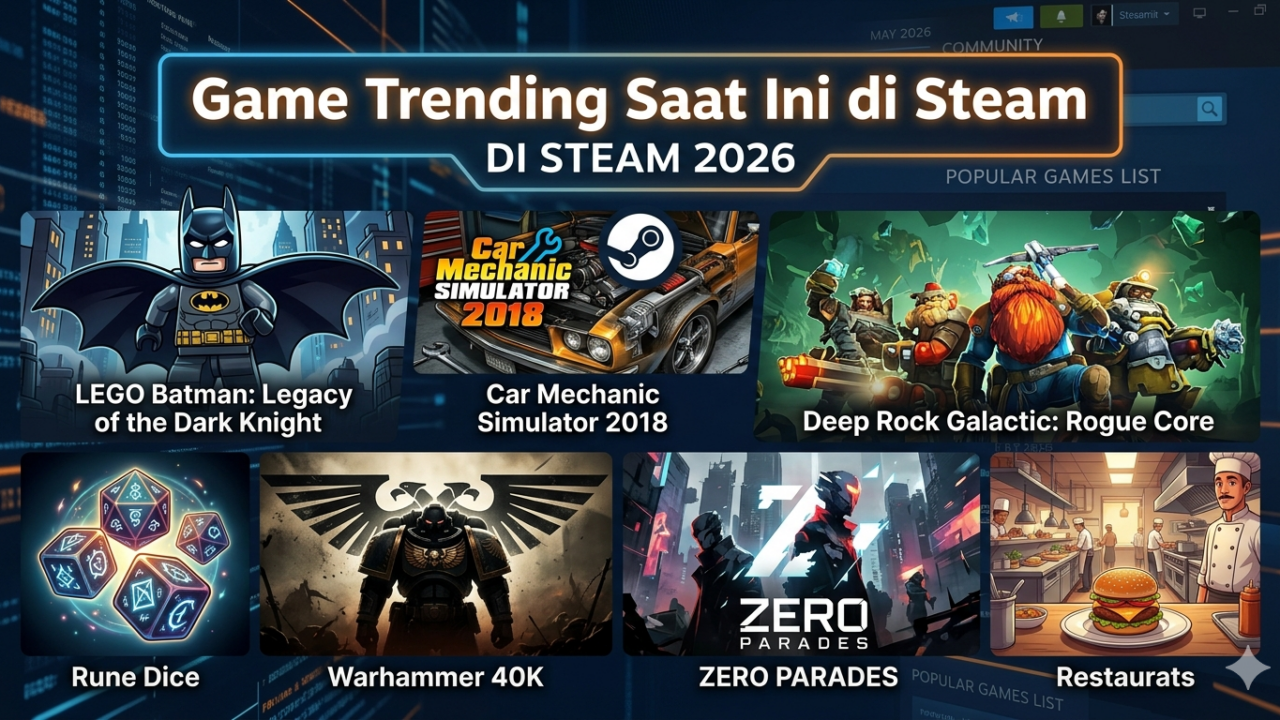 Game Trending Saat Ini di Steam 2026 dengan daftar game populer terbaru