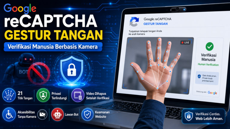Google reCAPTCHA gestur tangan untuk verifikasi manusia berbasis kamera