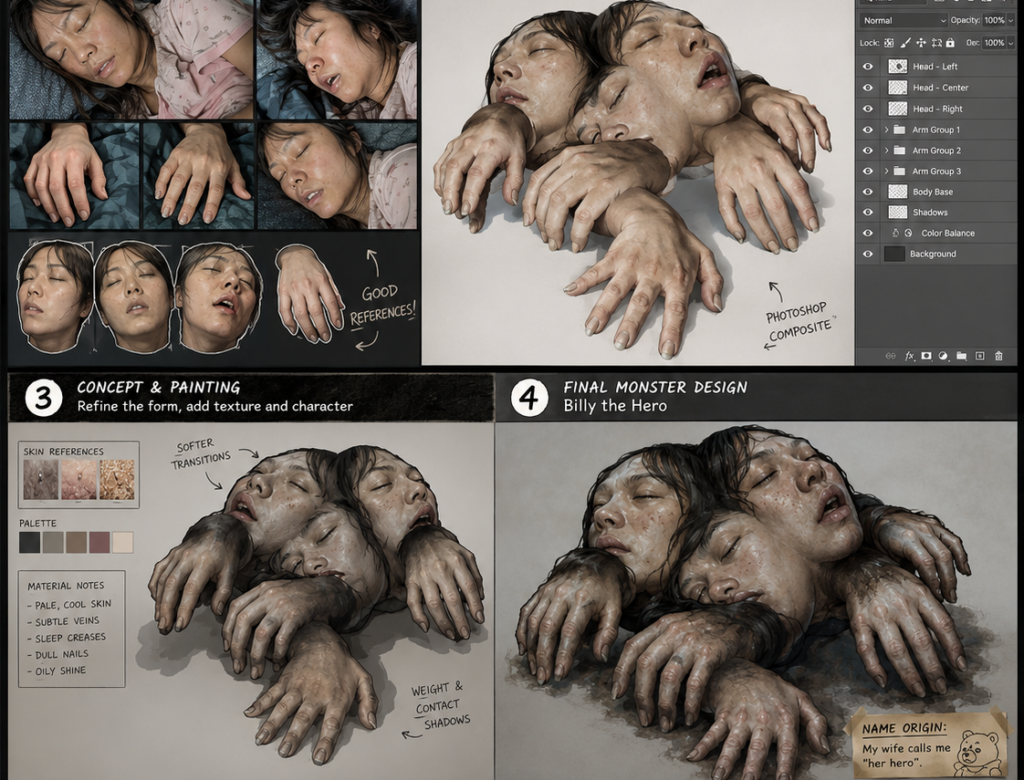Developer game indie mengubah foto istrinya menjadi monster Billy the Hero