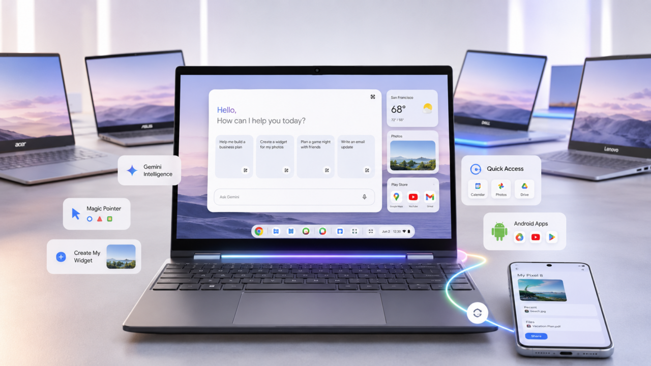 Googlebook terbaru menggabungkan Android dan pengalaman PC dengan Gemini