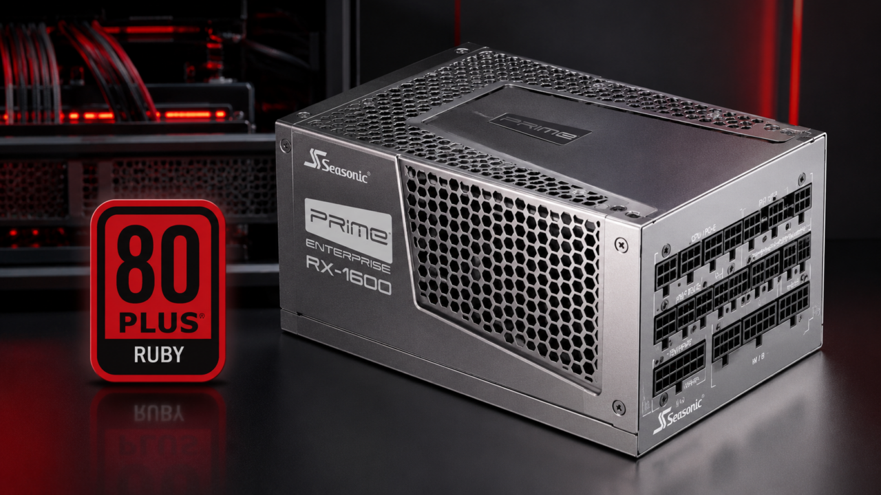 PSU Seasonic 1600W PRIME ENTERPRISE RX-1600 dengan sertifikasi 80 Plus Ruby