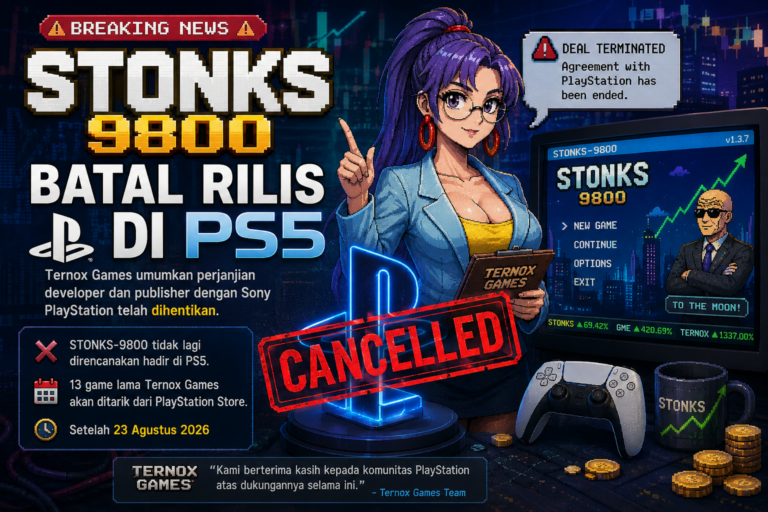 Stonks-9800 batal rilis di PS5 setelah perjanjian Ternox Games dengan Sony dihentikan