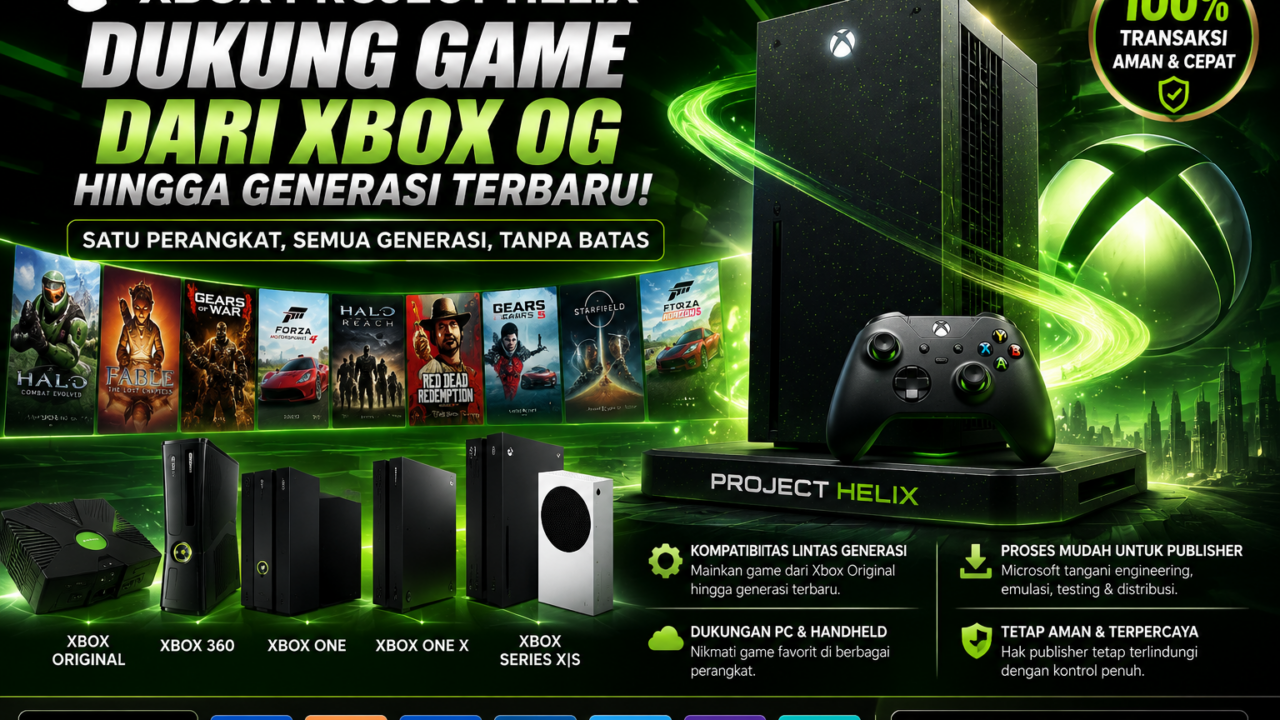 Xbox Project Helix dirumorkan mendukung game dari Xbox Original hingga Series X/S