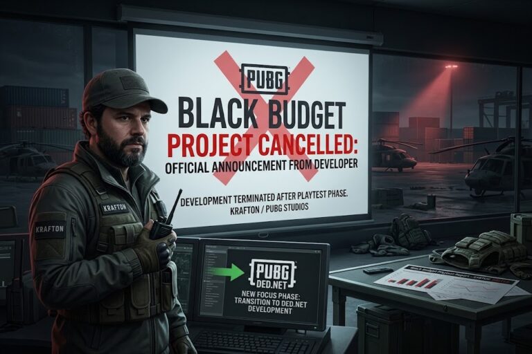Pengumuman resmi game PUBG Black Budget dibatalkan.